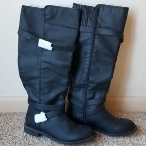 NWOT Black JustFab Riding Boots